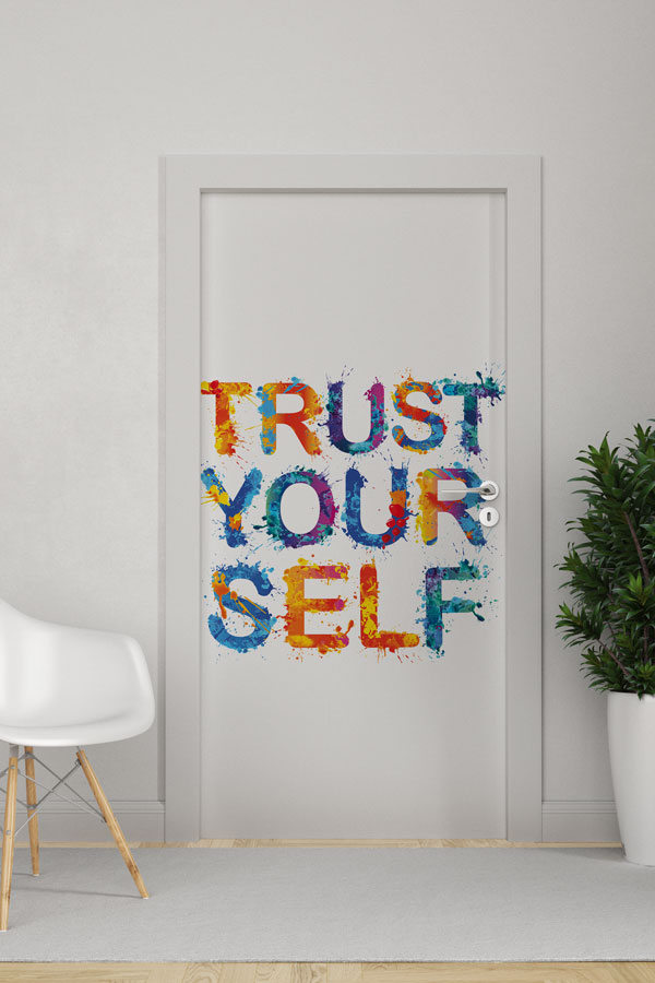 İngilizce "Kendine Güven" Motivasyon Kapı Giydirmesi 8738