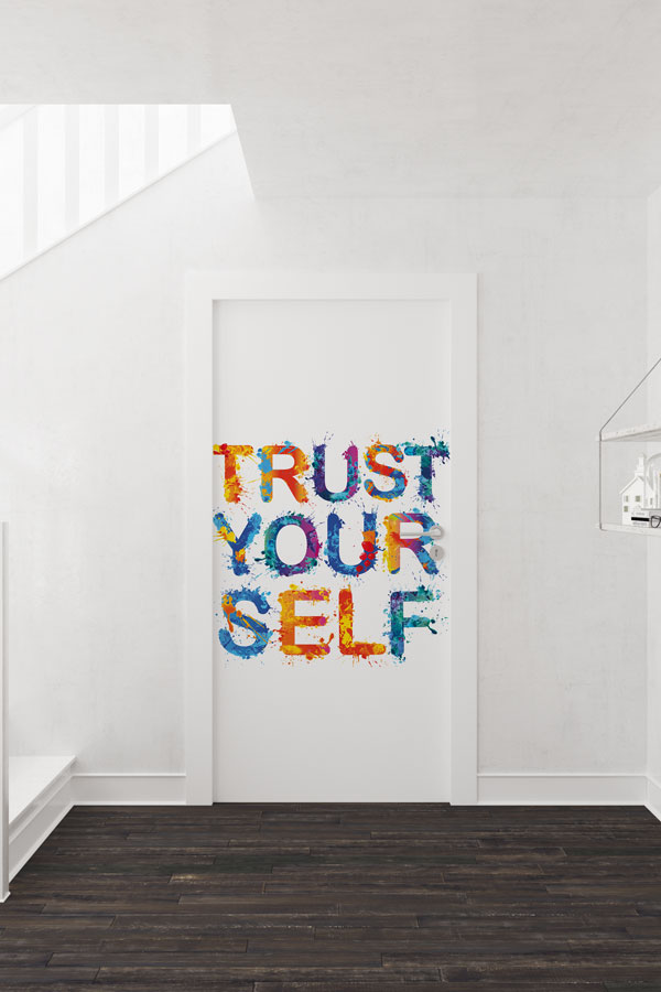 İngilizce "Kendine Güven" Motivasyon Kapı Giydirmesi 8738