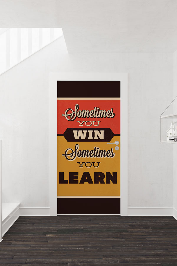school-class-door-design-8750-01 Sometimes You Win Sometimes You Learn Kapı Giydirme 8750