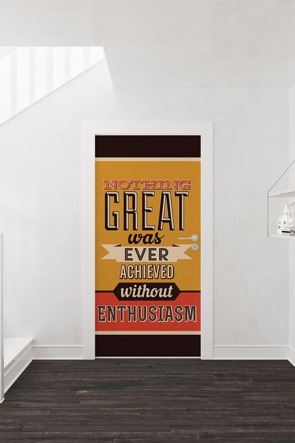 school-class-door-design-8756-01 Nothing Great Was Ever Achieved Without Enthusiasm Kapı Giydirme 8756