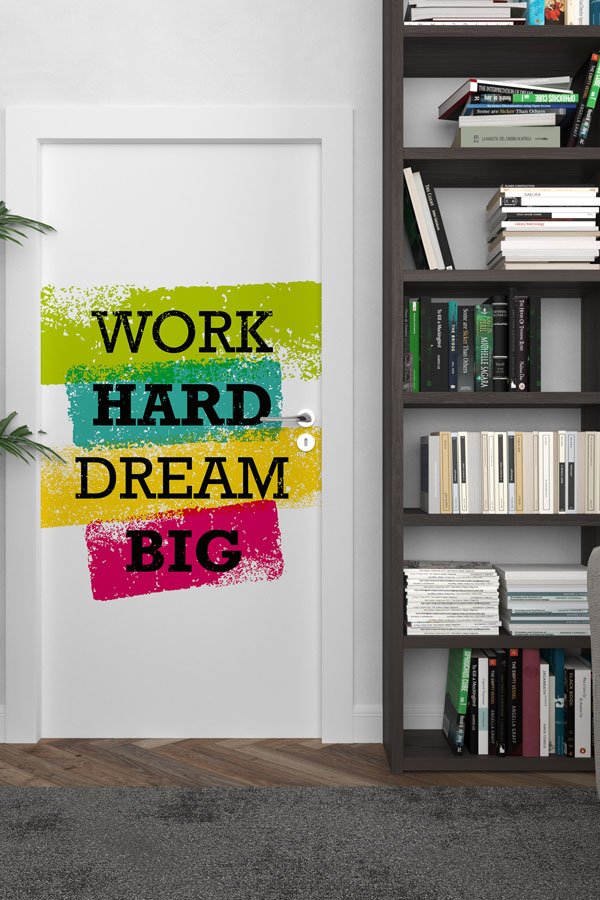 Çalışma ve Hayal Temalı İngilizce Sınıf Kapı Giydirme 8772