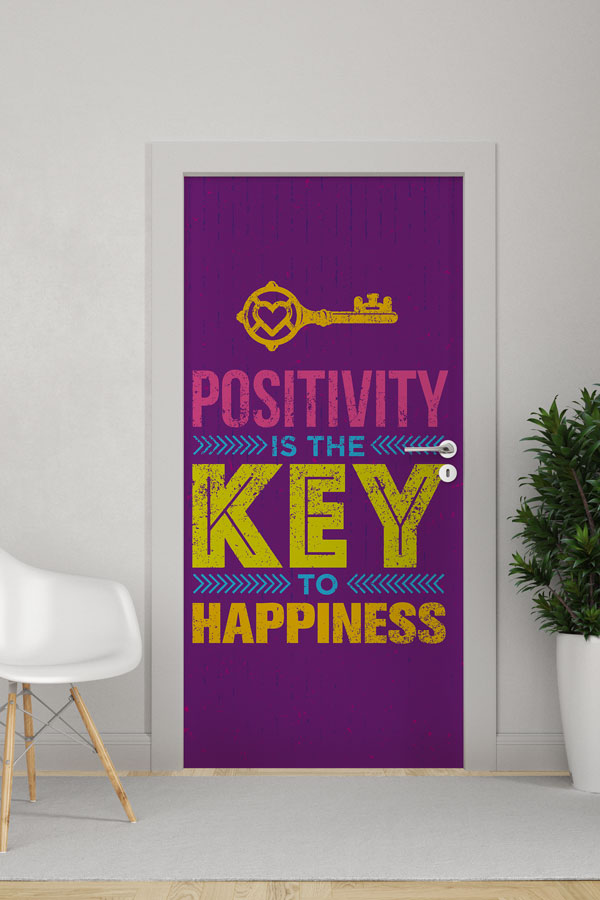 Pozitiflik & Mutluluk Temalı Kapı Giydirme 8776