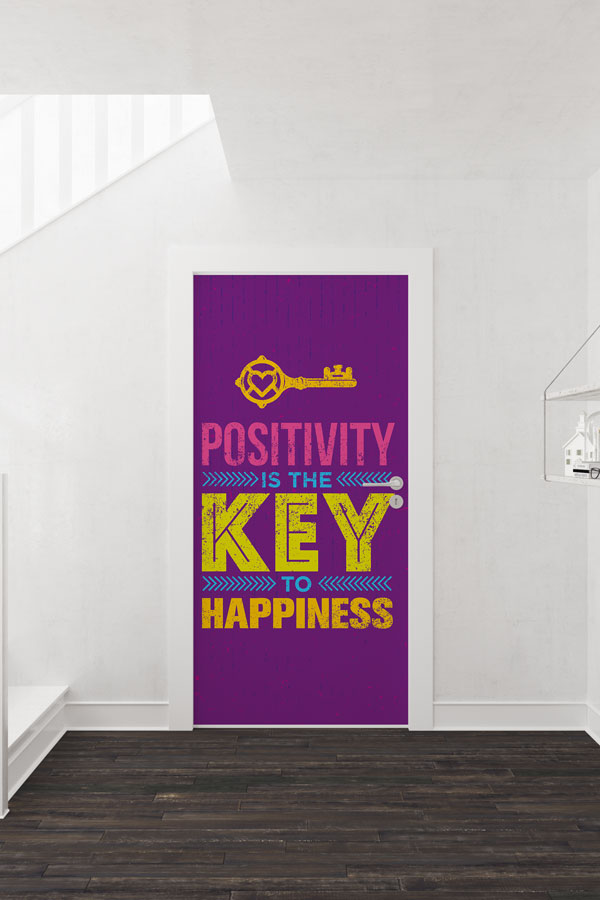 Pozitiflik & Mutluluk Temalı Kapı Giydirme 8776