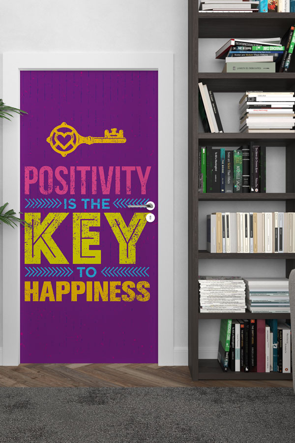 Pozitiflik & Mutluluk Temalı Kapı Giydirme 8776