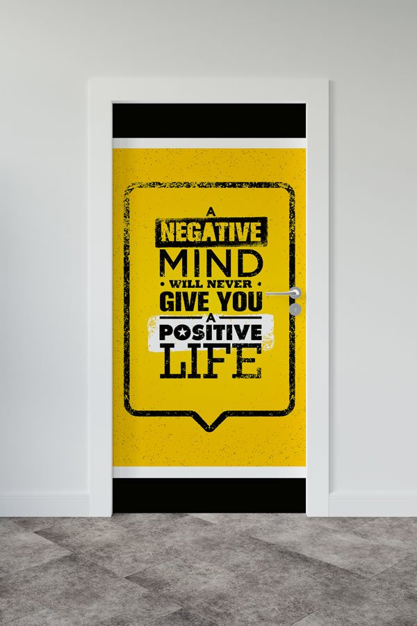 Kapı Giydirme: Pozitif Düşünce İngilizce Slogan 8786
