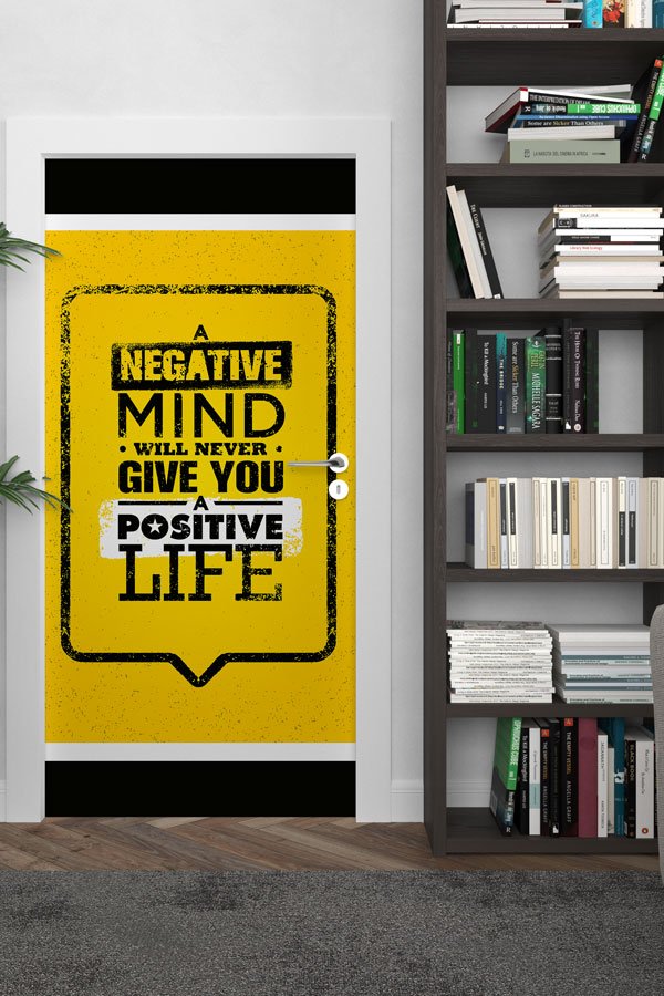 Kapı Giydirme: Pozitif Düşünce İngilizce Slogan 8786