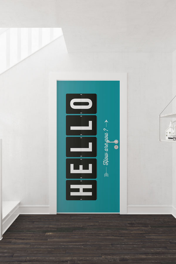 Kapı Giydirme: İngilizce Karşılama "Hello How Are You?" 8794