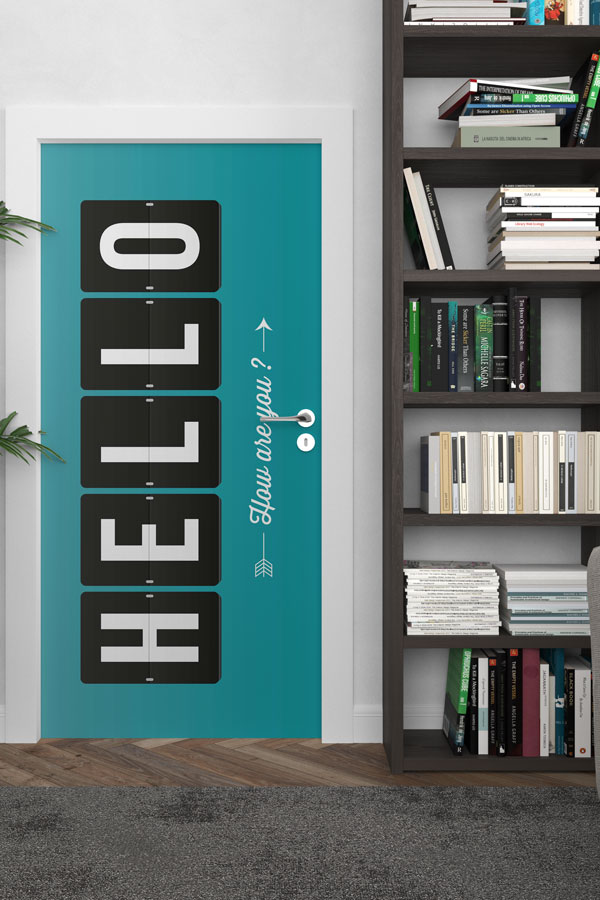 Kapı Giydirme: İngilizce Karşılama "Hello How Are You?" 8794