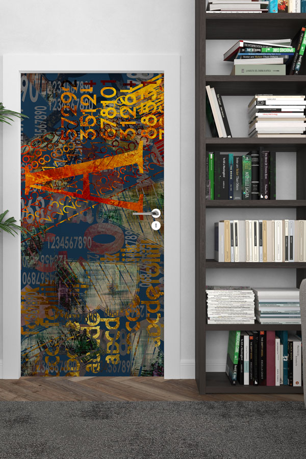 "Sayılı ve Soyut İfade" Temalı Sanatsal Kapı Giydirme 9193