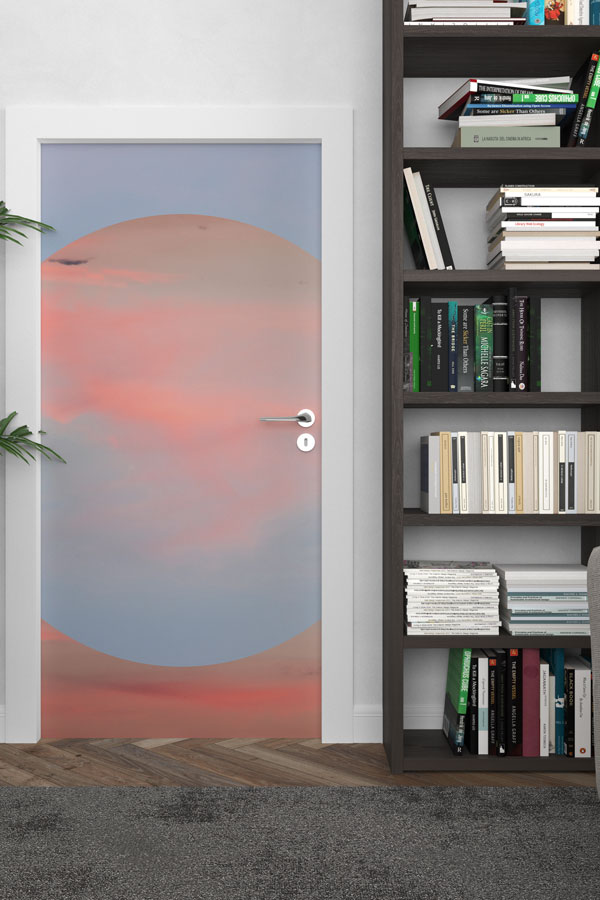 school-class-door-design-9250-02 Pastel Gün Batımı Minimal Kapı Giydirme Tasarımı 9250