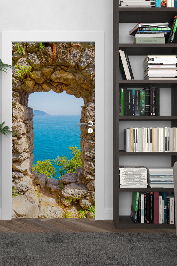 Taş Kemerden Deniz Manzaralı Kapı Giydirme 9848