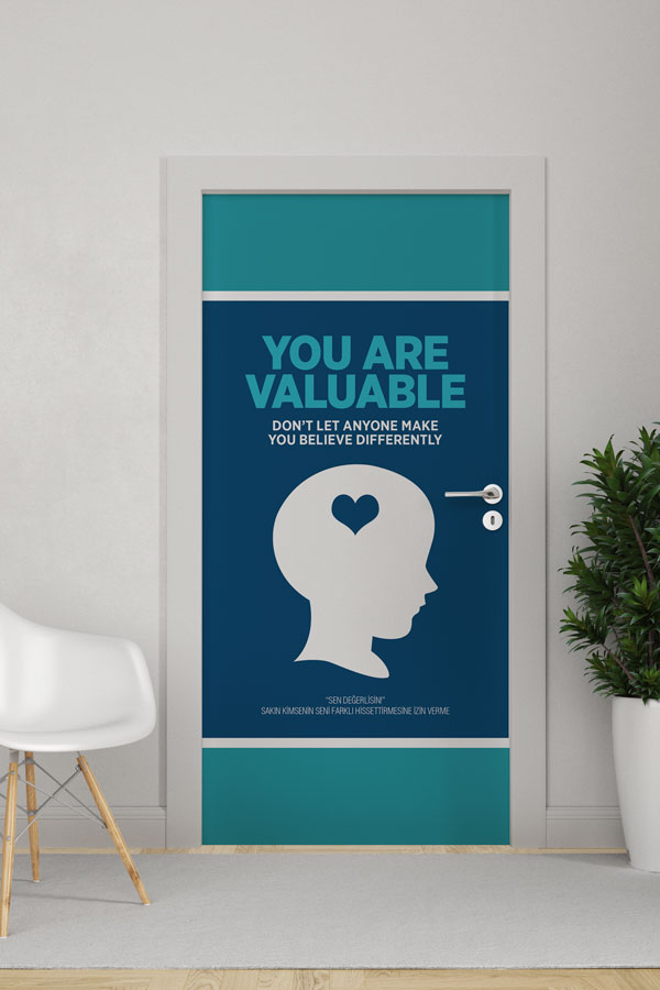 school-class-door-print-8705-0 Motivasyonel Sen Değerlisin Kapı Giydirmesi 8705