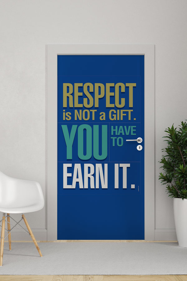 İngilizce Saygı Motivasyon Sözü Kapı Giydirmesi 8709