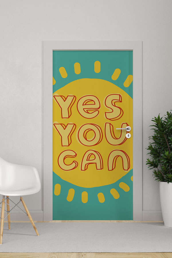 school-class-door-print-8744-0 Yes You Can Kapı Giydirme 8744