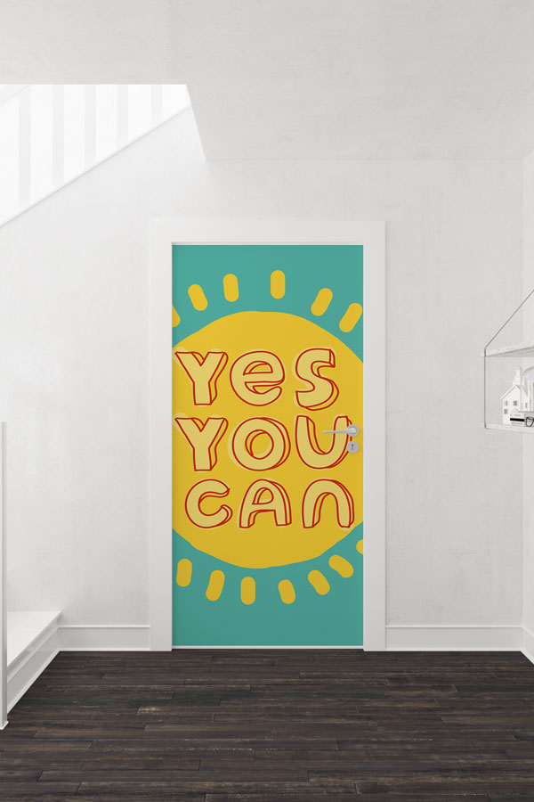school-class-door-print-8744-01 Yes You Can Kapı Giydirme 8744