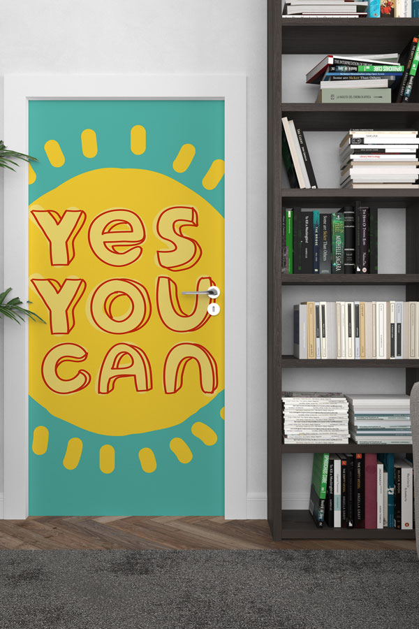 school-class-door-print-8744-02 Yes You Can Kapı Giydirme 8744