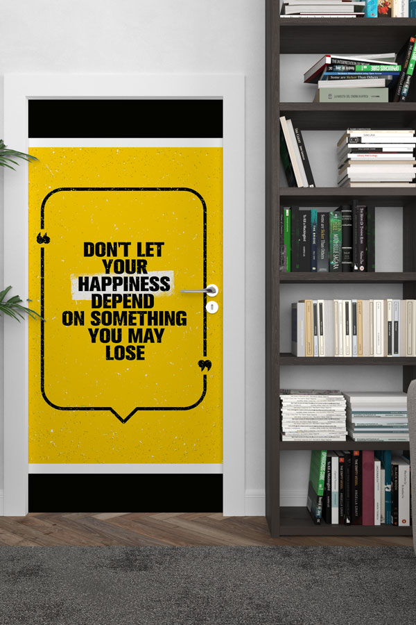 Kapı Giydirme: Mutluluk Sözü İngilizce Slogan 8787