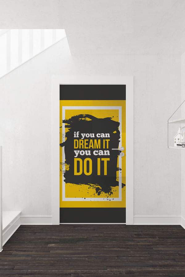 Kapı Giydirme: Hayal Et Gerçekleştir İngilizce Slogan 8789