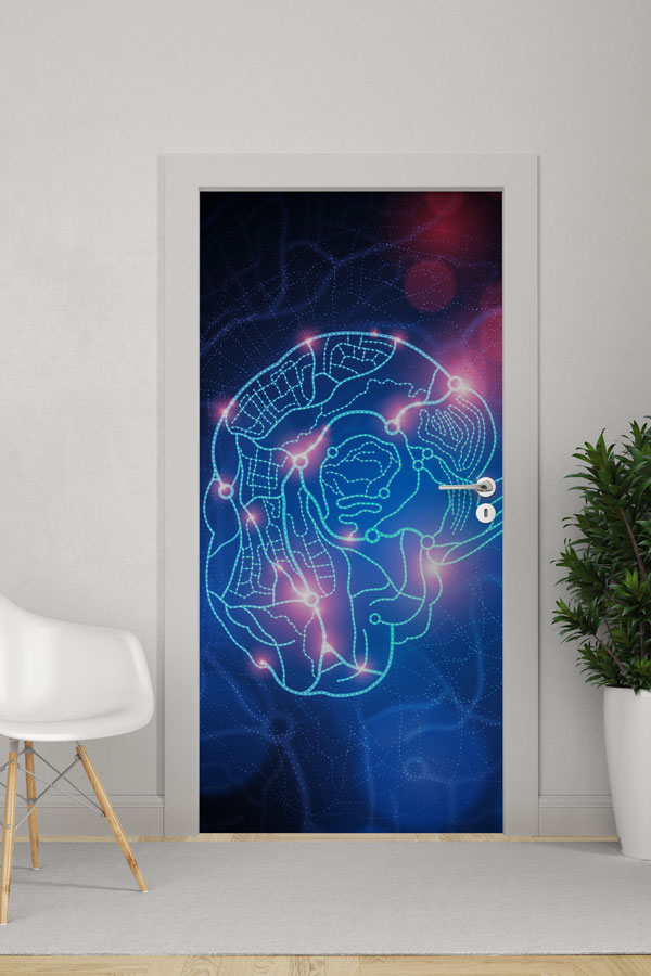 "Beyin Aktivitesi ve Nöron Bağlantıları" Kapı Giydirme 9194