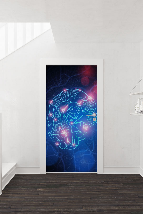 "Beyin Aktivitesi ve Nöron Bağlantıları" Kapı Giydirme 9194