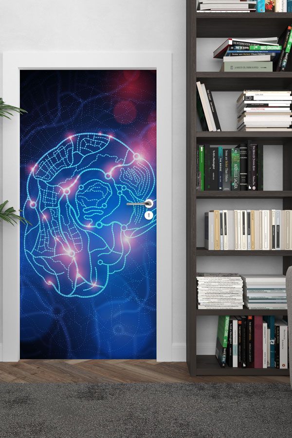 "Beyin Aktivitesi ve Nöron Bağlantıları" Kapı Giydirme 9194