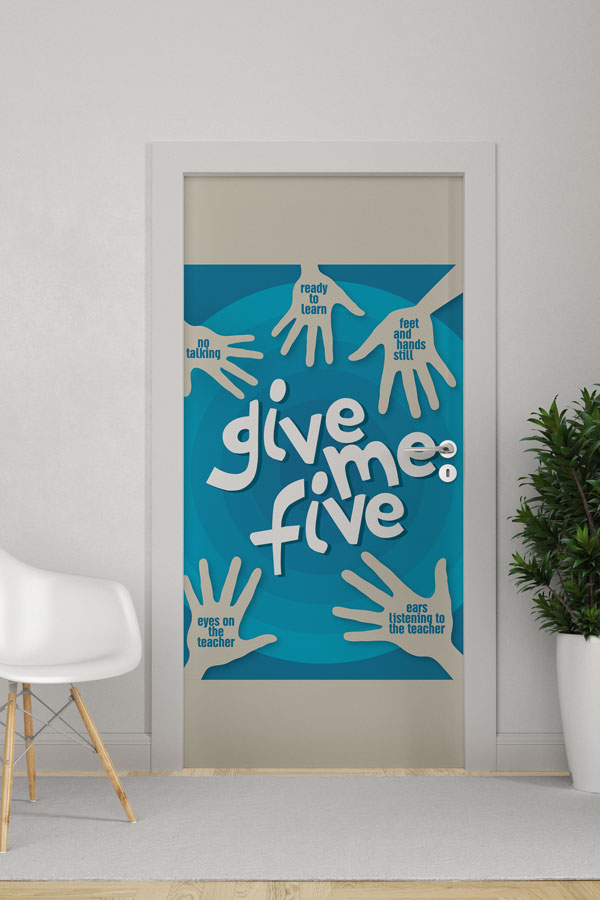 İngilizce Sınıf İletişim Kuralları Kapı Giydirmesi 8714