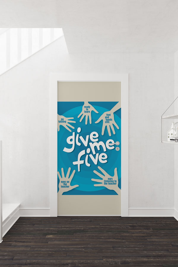 İngilizce Sınıf İletişim Kuralları Kapı Giydirmesi 8714