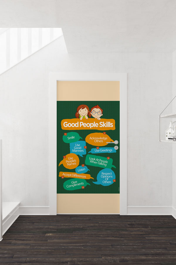 İngilizce İyi İnsan Becerileri Kapı Giydirmesi 8718