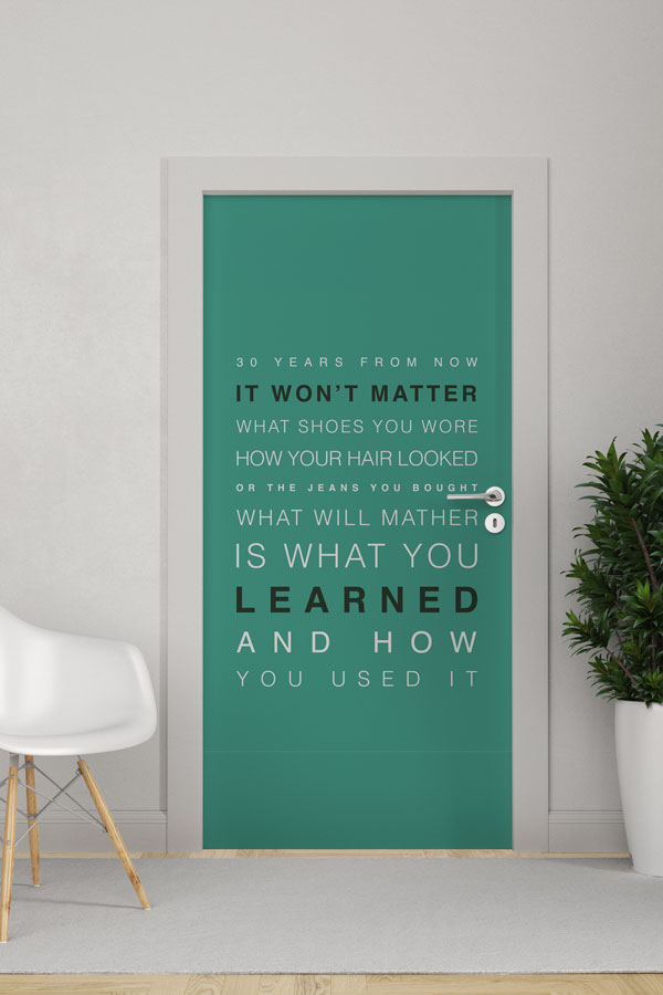 İngilizce Öğrenme Motivasyon Kapı Giydirmesi 8721