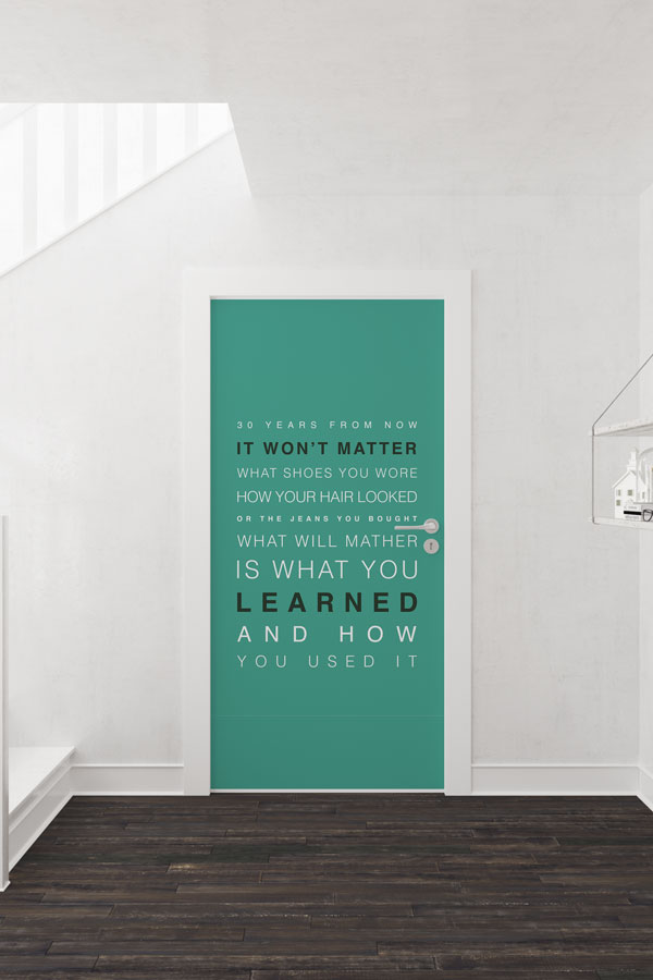 İngilizce Öğrenme Motivasyon Kapı Giydirmesi 8721