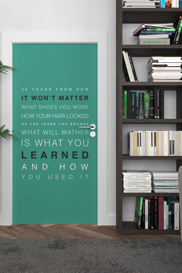 İngilizce Öğrenme Motivasyon Kapı Giydirmesi 8721