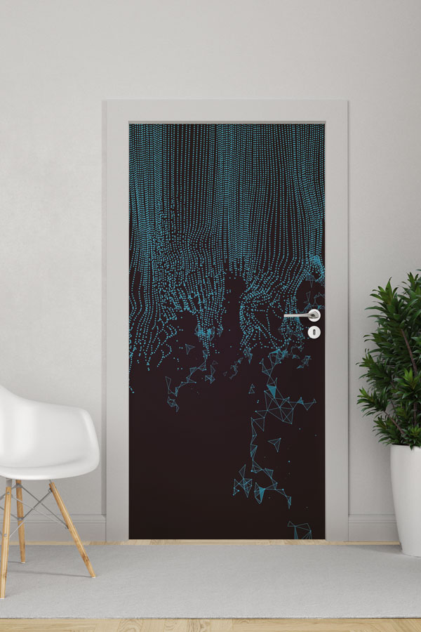 Dijital Parçacık Akışı Kapı Giydirme - Bilim ve Teknoloji Temalı 8907