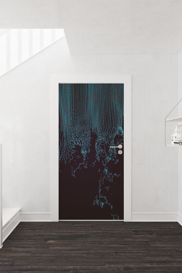 Dijital Parçacık Akışı Kapı Giydirme - Bilim ve Teknoloji Temalı 8907