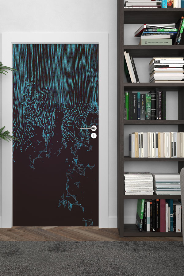 Dijital Parçacık Akışı Kapı Giydirme - Bilim ve Teknoloji Temalı 8907