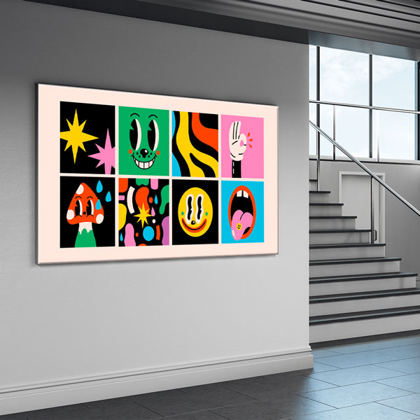 Bu modern ve sanatsal duvar tablosu anaokulu ve 10382