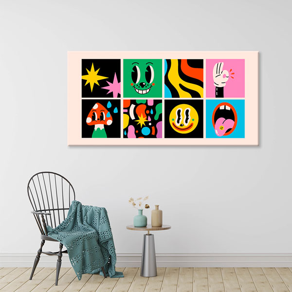 Bu modern ve sanatsal duvar tablosu anaokulu ve 10382