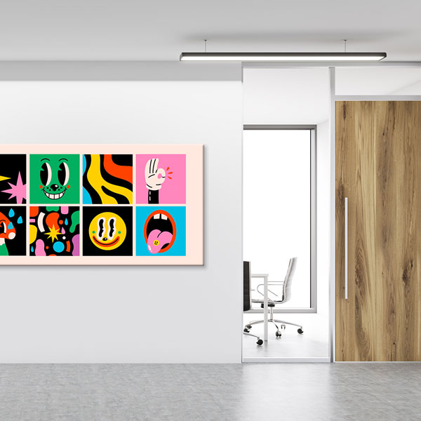 Bu modern ve sanatsal duvar tablosu anaokulu ve 10382