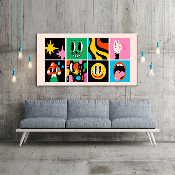 Bu modern ve sanatsal duvar tablosu anaokulu ve 10382