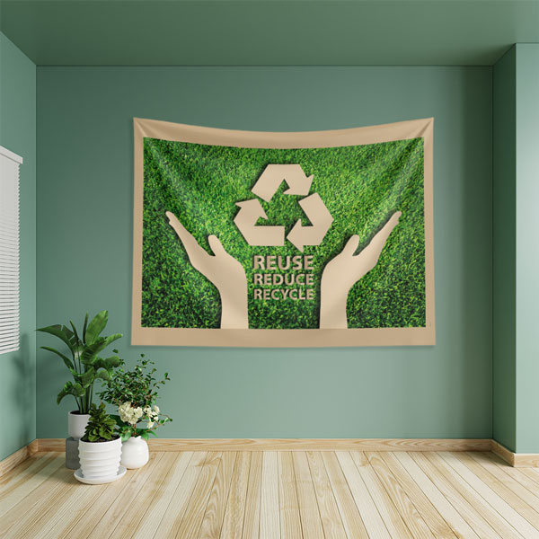 "Reuse Reduce Recycle" (3R) Temalı Geri Dönüşüm Duvar Örtüsü 8301