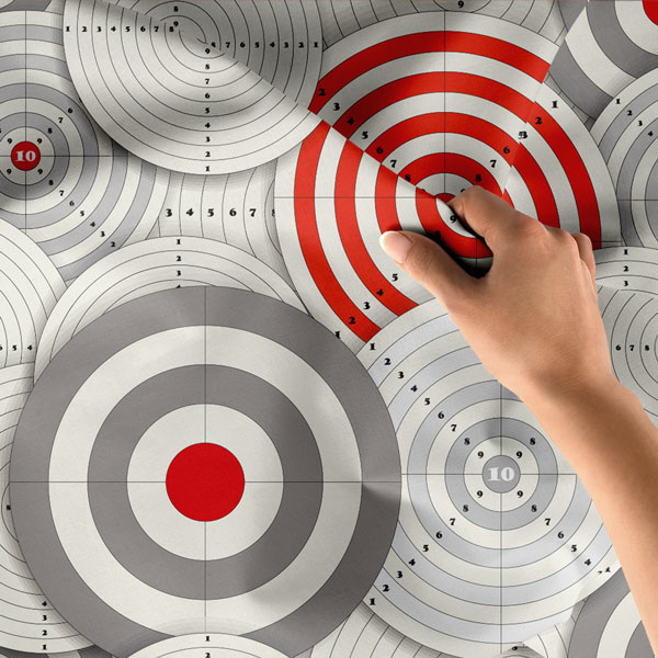 Hedef Tahtası Desenli Motivasyonel Duvar Örtüsü 8345