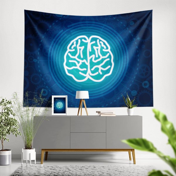 school-class-wall-art-8355-00 Dijital Beyin Temalı Teknoloji Duvar Örtüsü 8355
