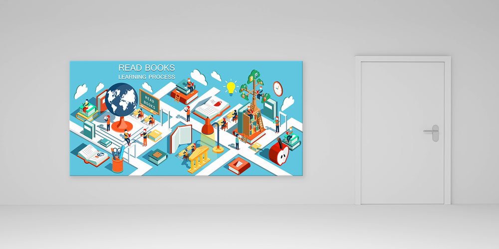 school-class-wall-art-decor-10204-05 Okuma ve Öğrenme Süreci Posteri 10204