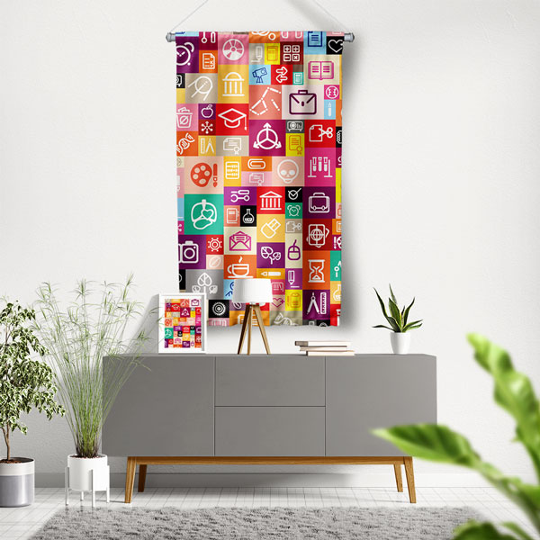 "Pop Art İfadeler" Temalı Canlı Okul ve Sınıf Duvar Flaması 8114