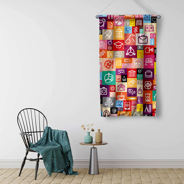 "Pop Art İfadeler" Temalı Canlı Okul ve Sınıf Duvar Flaması 8114