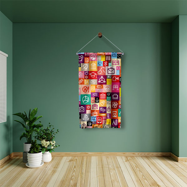 "Pop Art İfadeler" Temalı Canlı Okul ve Sınıf Duvar Flaması 8114