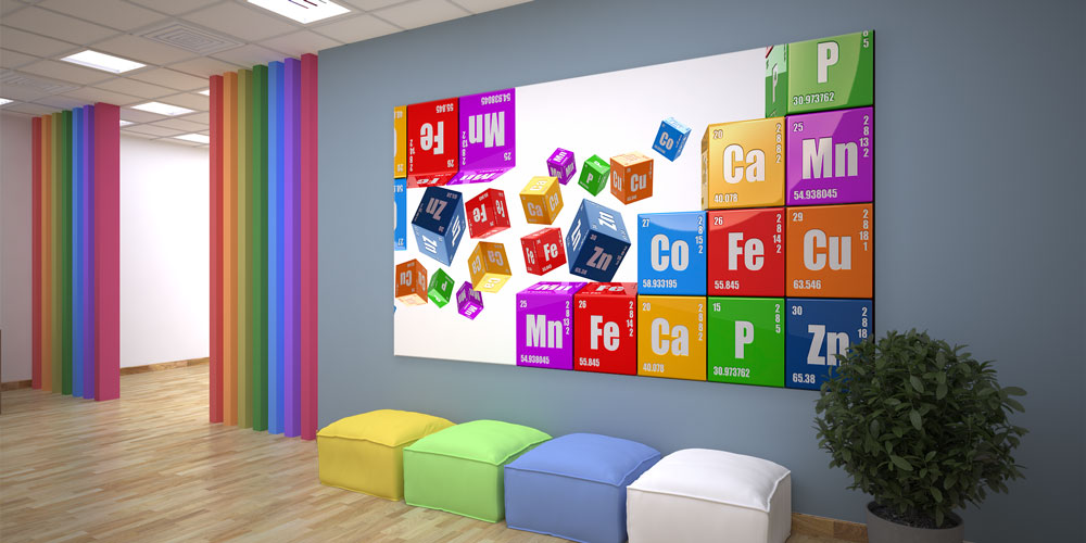 3D Periyodik Tablo Element Küpleri Posteri - Kimya Sınıfı Duvar Dekoru 10218