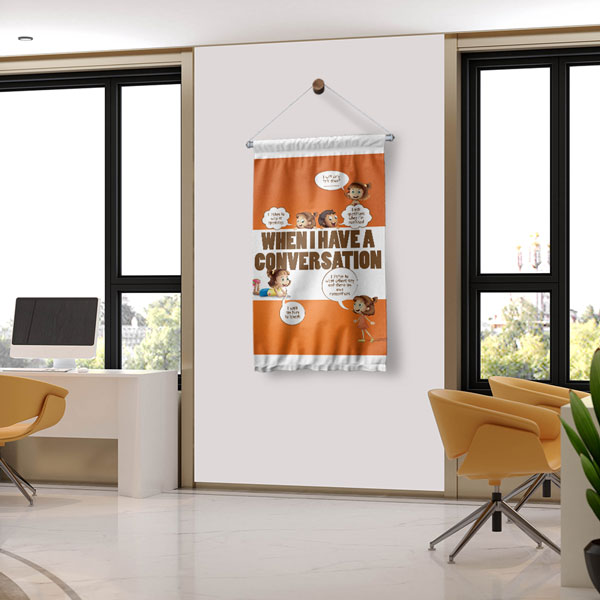 Okul Sınıfı Duvar Dekoru Kumaş Flaması 10238