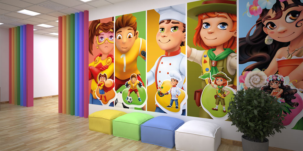 Okul Duvar Kağıdı: Çocuk Meslekler 10318