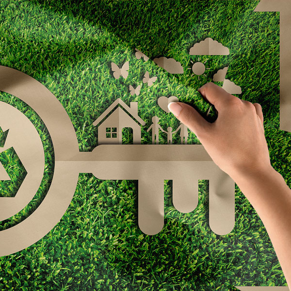 Geri Dönüşüm ve Sürdürülebilir Yaşam Temalı Anahtar Duvar Örtüsü 8300