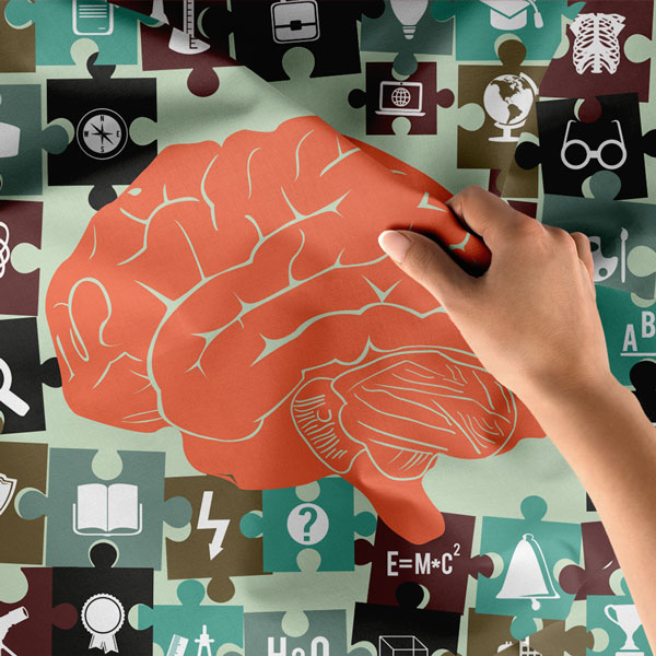 Beyin Temalı Eğitici Puzzle Duvar Örtüsü - Bilgi ve Öğrenme 8344